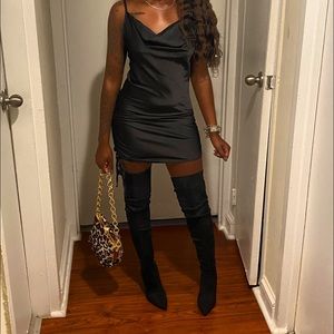 Suede Thigh-high heels